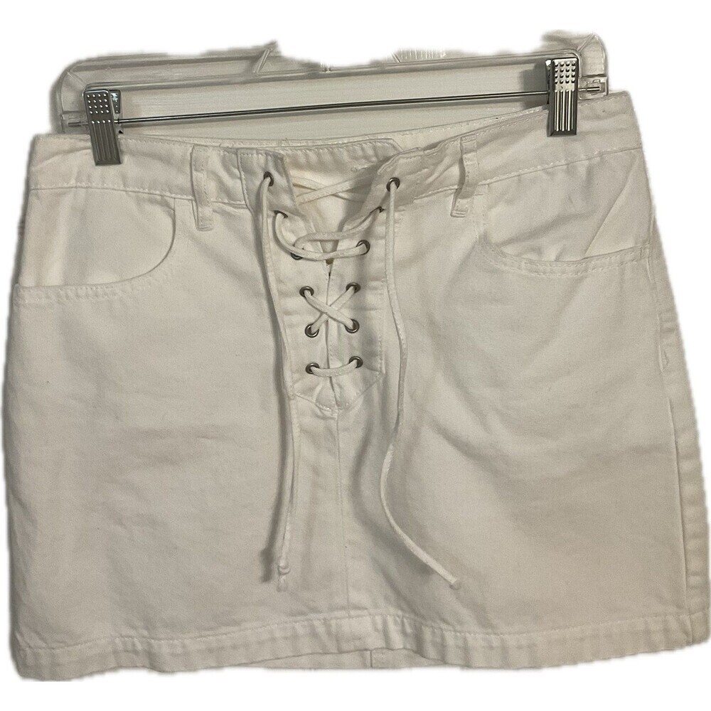 Pacsun White Denim Mini Skirt